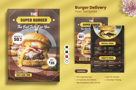 FreePsdVn.com 2103270 TEMPLATE burger delivery flyer nzy25b2 cover