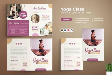 FreePsdVn.com 2103310 TEMPLATE yoga class bifold brochure kf47edb cover