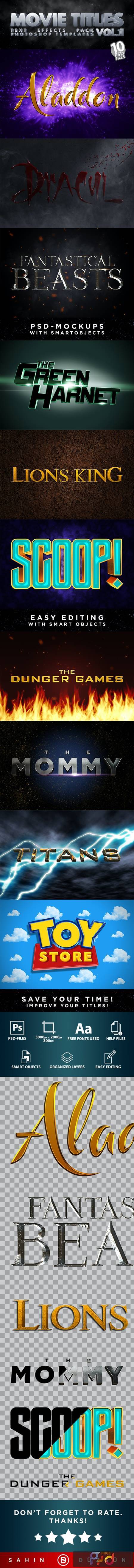 MOVIE TITLES   Vol.1   Text-Effects-Mockups   Template-Pack