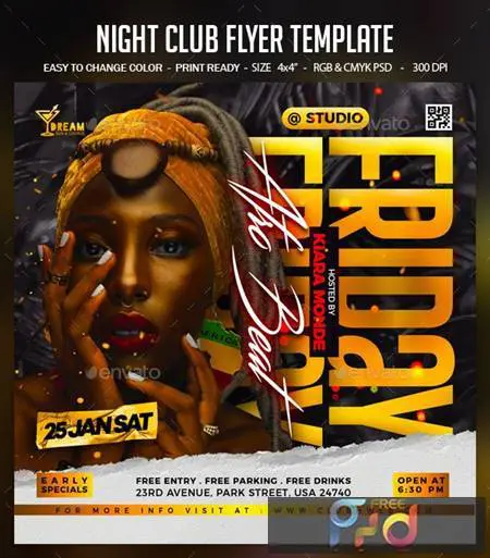 Night Club Flyer Template Freepsdvn