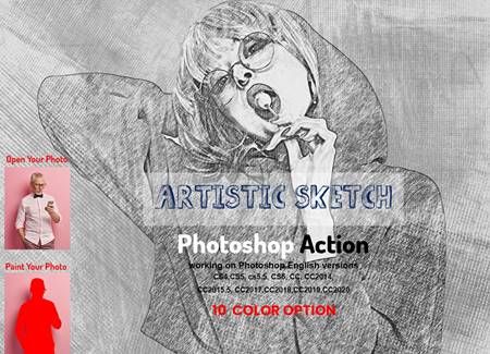 FreePsdVn.com 2104076 ACTION artistic sketch photoshop action 5925157 cover