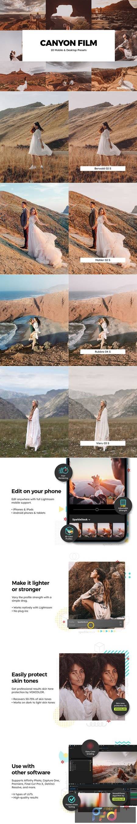 20 Canyon Film Lightroom Presets & LUTs THPKX7H 1