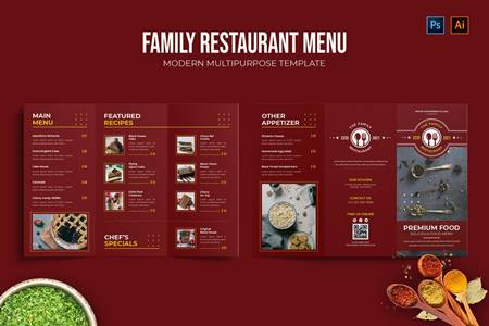 Freepsdvn.com 2104306 Template Family Restaurant Menu 5fupnhg Cover