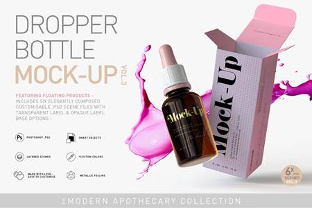 Download Amber Dropper Bottle Mock Up Vol 3 5942297 Freepsdvn