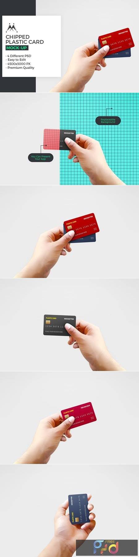 Chipped Plastic Card in Hand Mockup 5946311 1