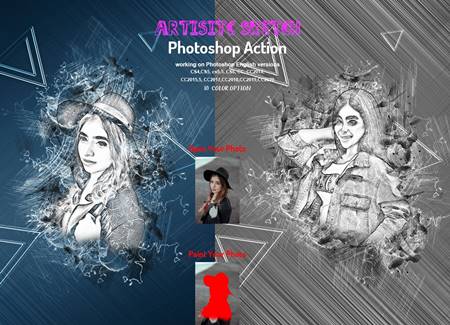 FreePsdVn.com 2104429 ACTION artistic sketch photoshop action 6021674 cover