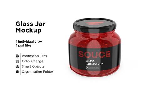Download Glass Red Hot Sauce Jar Mockup 6063328 Freepsdvn