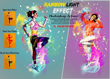 Freepsdvn.com 2105043 Action Rainbow Light Effect Ps Action 5940257 Cover