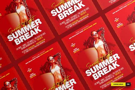 FreePsdVn.com 2105120 TEMPLATE summer break flyer mdev5p6 cover