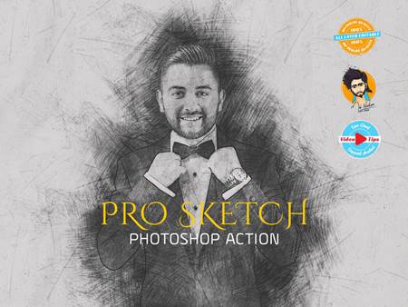 FreePsdVn.com 2106287 ACTION pro sketch photoshop actions 6126837 cover