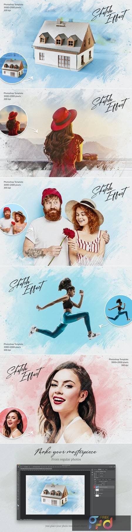 Sketch Effect   Photoshop Template