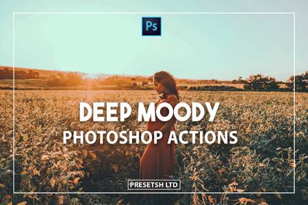 Freepsdvn.com 2107107 Action Deep Moody Photoshop Actions Xeqwyft Cover