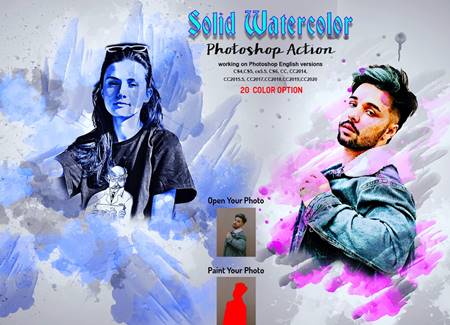 FreePsdVn.com 2107319 ACTION solid watercolor photoshop action 6161682 cover