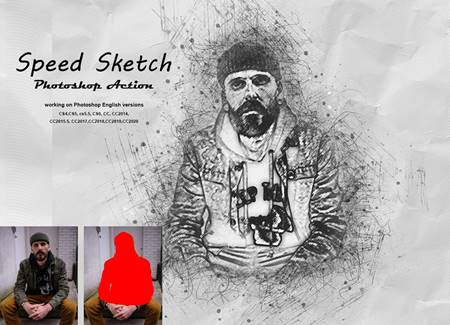 FreePsdVn.com 2107437 ACTION speed sketch photoshop action 5385541 cover