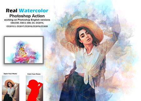 FreePsdVn.com 2107505 ACTION real watercolor photoshop action 5548660 cover