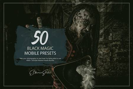 FreePsdVn.com 2108063 PRESET 50 black magic mobile presets pack gjw32nd cover