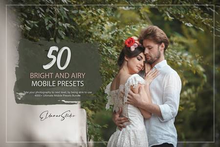 FreePsdVn.com 2108064 PRESET 50 bright and airy mobile presets pack dywkcrz cover