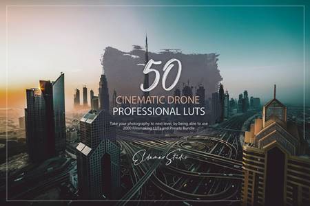 FreePsdVn.com 2108325 PRESET 50 cinematic drone luts and presets pack 6ua8aw6 cover