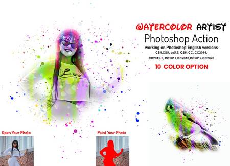 FreePsdVn.com 2108466 ACTION watercolor artist photoshop action 6373804 cover