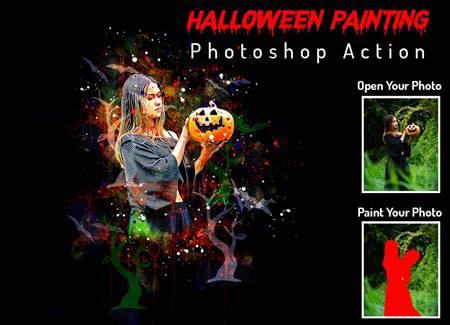 FreePsdVn.com 2109045 ACTION halloween painting photoshop action 6415697 cover