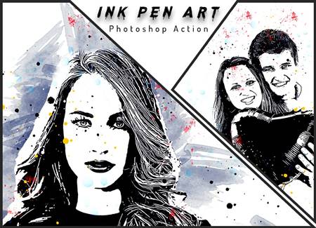 FreePsdVn.com 2109049 ACTION ink pen art photoshop action 6410268 cover