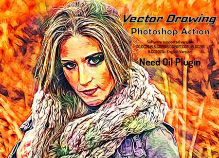 FreePsdVn.com 2109059 ACTION vector drawing photoshop action 15328363 cover