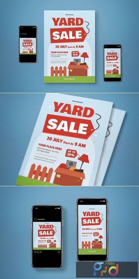 Yard Sale Flyer Set