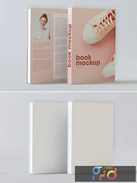Book Cover and Back Cover Mockup NMPXZMT 1