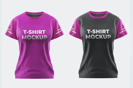Women Sport T-Shirt Mockup Template MKF7TJH - FreePSDvn