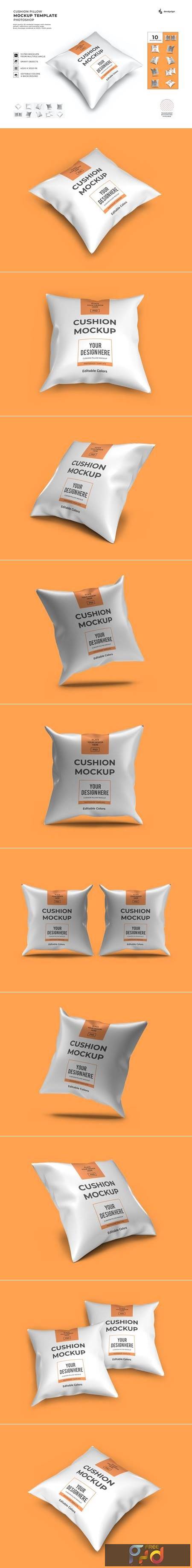 Cushion Pillow Mockup Template Set VZC2Y7Y 1