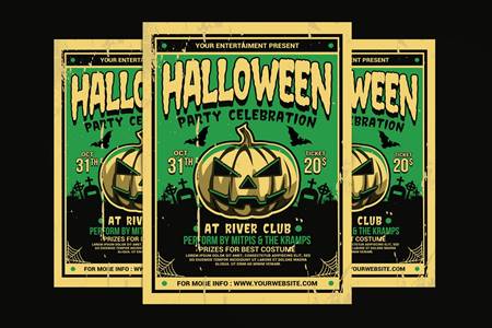 FreePsdVn.com 2109390 TEMPLATE halloween party flyer retro yabnsqh cover