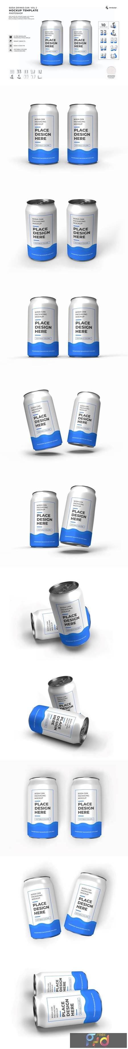 Drink Can Packaging Mockup Template Set Vol 2 JX8VR4C 1