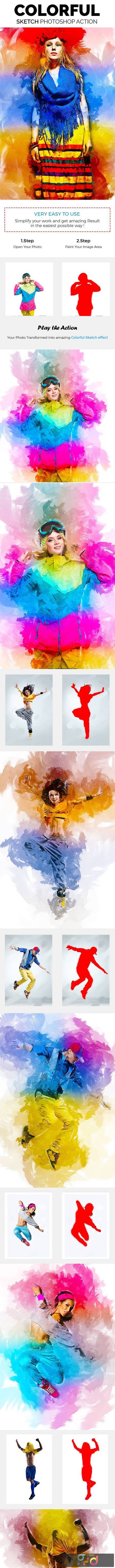 Colorful Sketch Photoshop Action
