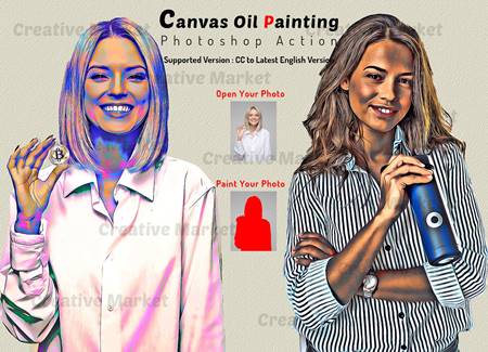 FreePsdVn.com 2109527 ACTION canvas oil painting photoshop action 6481461 cover