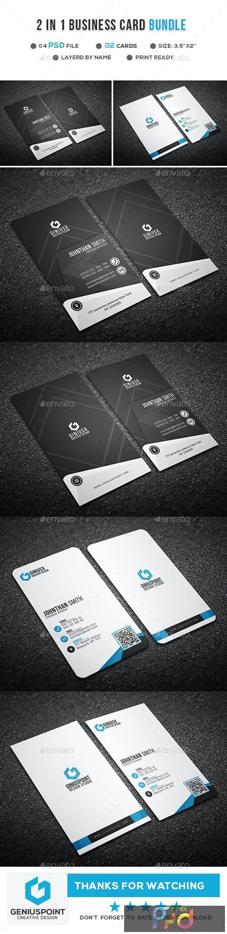 in 1 Business Card Bundle