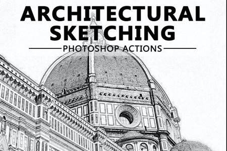 FreePsdVn.com 2110118 ACTION architectural pencil sketching photoshop action 20478612 cover