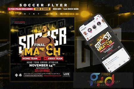Soccer Flyer - Final Match NBSMNXH 1