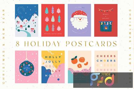 Happy Holidays Greetings Card Set 8HX83GN 1