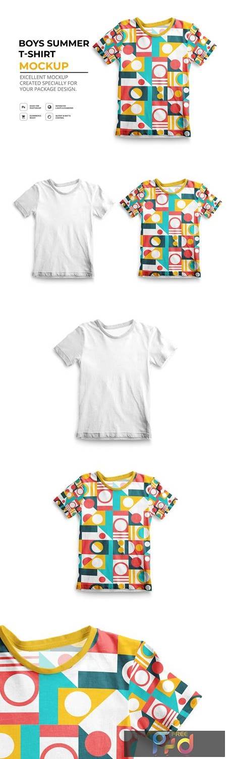 Boys Summer T-Shirt Mockup 6424574 1