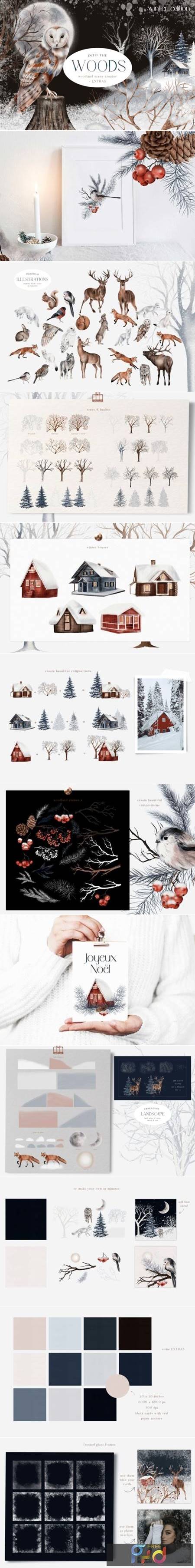Huge Winter Woodland Scene Creator PNG 18721575 1