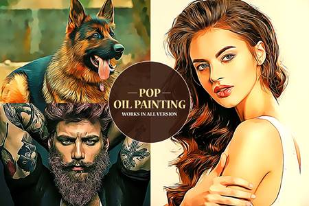 FreePsdVn.com 2111425 ACTION pop oil painting effect 6565476 cover