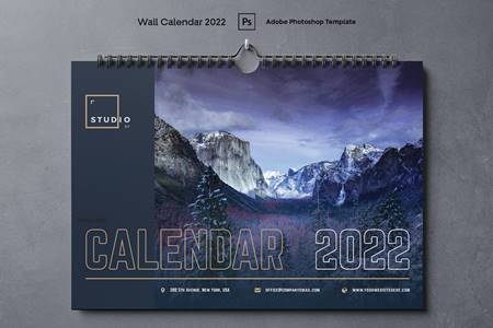 FreePsdVn.com 2112058 TEMPLATE landscape calendar 2022 k9du5rd cover