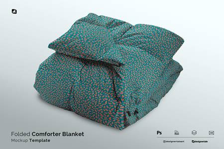 FreePsdVn.com 2112090 MOCKUP folded comforter blanket mockup 6331688 cover