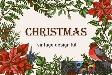 Christmas Vintage Design Kit 4EME8XG 1