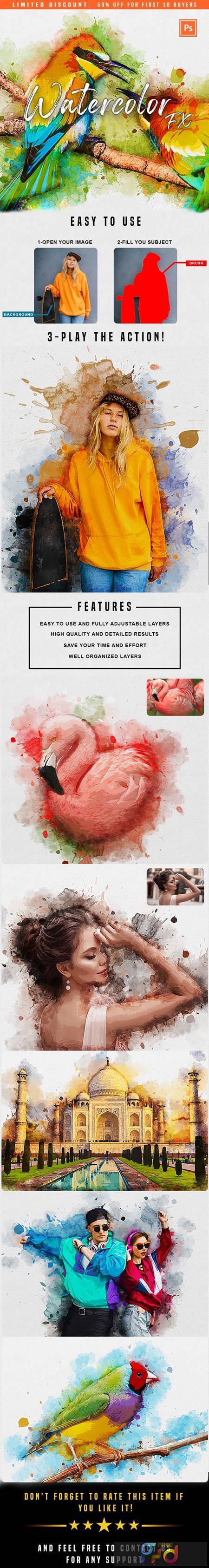 Watercolor Fx - Photoshop Action 33809953 1