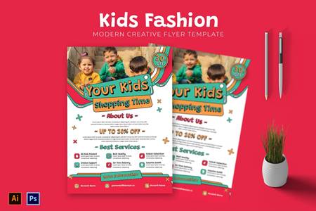 Kids Shoping - Flyer AC 2VV7SBY - FreePSDvn