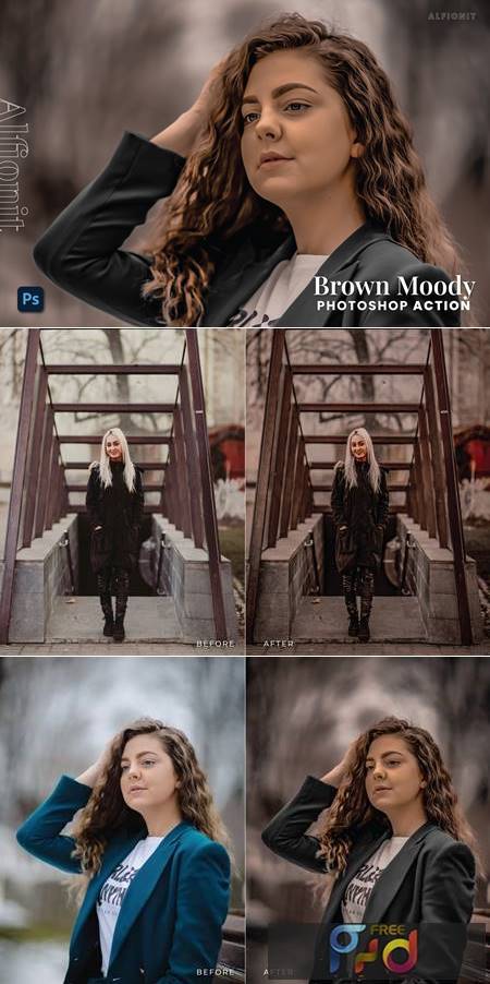 Brown Moody Photoshop Action NQMHZMK 1