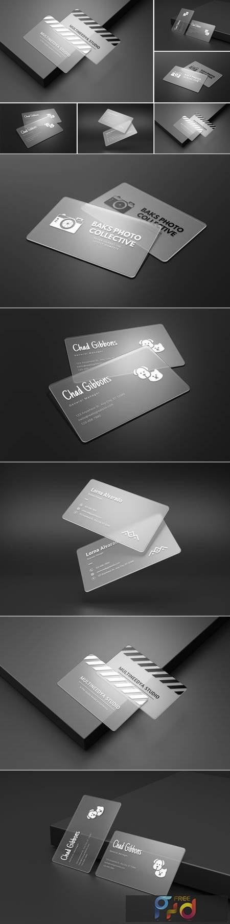 Transparent Business Card Mockups PS7FED4 1