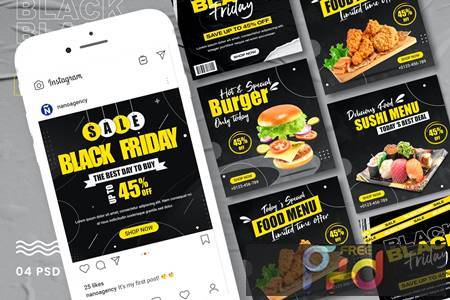 Black Friday Food Sale Banners Template C76AKPW 1