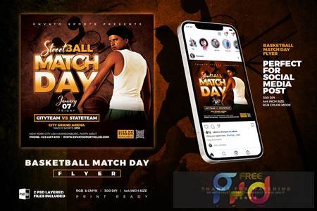 Basketball Match Day Flyer - Street Ball 6Y7QTBQ 1